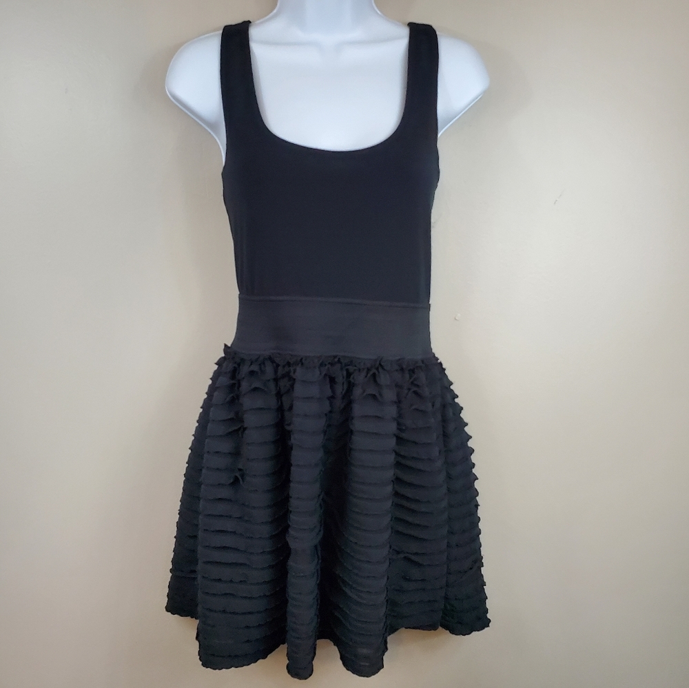 Miley Cyrus & Max Azaria Fitted Tank Dress with Lined Ruffled Skirt